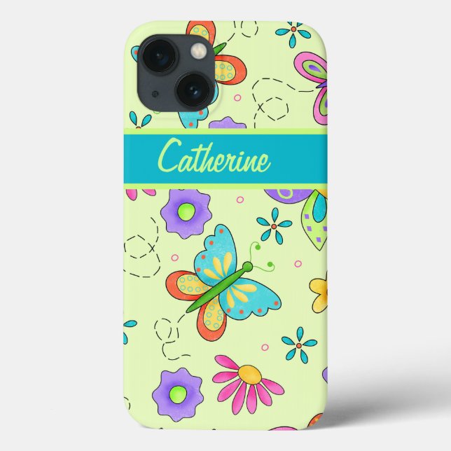Funda De Case-Mate Para iPhone Las mariposas absurdas en el nombre personalizado  (Reverso)