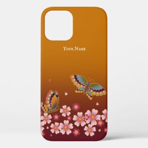 Funda Para iPhone 12 Las mariposas japonesas florecen en el Sakura pers