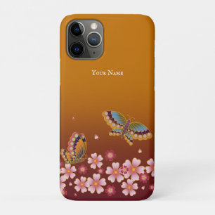 Funda Para iPhone 11 Pro Las mariposas japonesas florecen en el Sakura pers