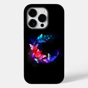 Funda Para iPhone 14 Pro De Case-Mate Las mariposas nocturnas brillantes de Neon en el f