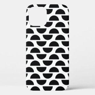 Funda Para iPhone 12 Las mitades negras del círculo crean una simple pa
