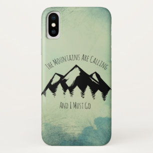 Funda Para iPhone X Las montañas están llamando y debo irme
