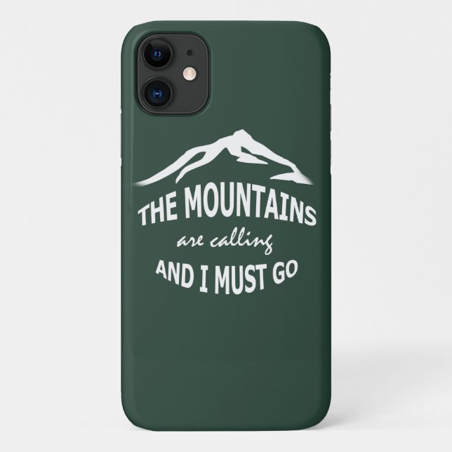 Funda De Case-Mate Para iPhone Las Montañas Llaman Verde Forestal (Reverso)