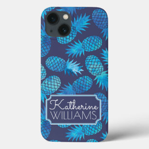 Funda Para iPhone 13 Las piñas azules del teñido anudado el añaden su