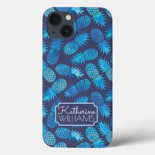 Funda Para iPhone 13 Las piñas azules del teñido anudado el añaden su