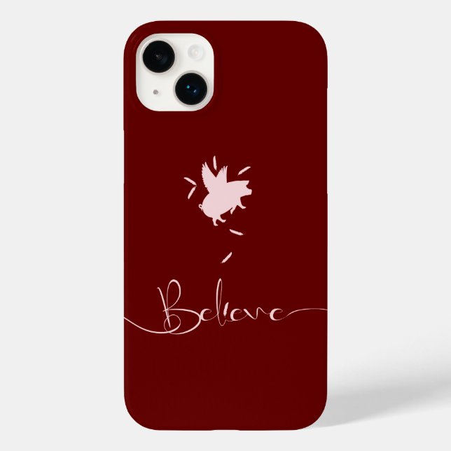 Funda De Case-Mate Para iPhone Las plumas de cerdo de Believe-Falling (Reverso )