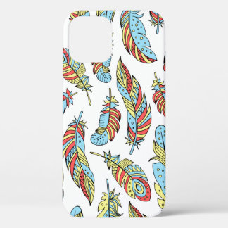 Funda Para iPhone 12 Las plumas decorativas son un patrón impecable. Di