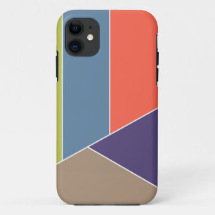 Funda Para iPhone 11 Las rayas MOSAIC triángulos coloreados I + tus ide