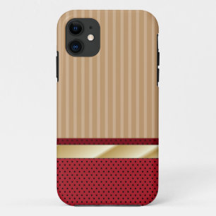 Funda Para iPhone 11 Las rayas y la fresa retras puntea el caso del