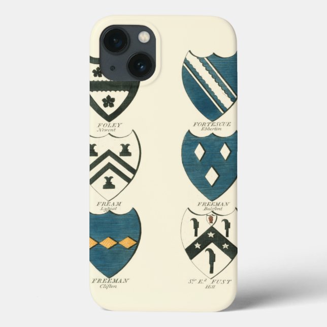 Funda De Case-Mate Para iPhone Las rejas familiares de varias casas inglesas (Reverso)
