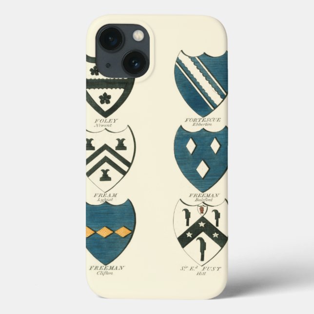 Funda De Case-Mate Para iPhone Las rejas familiares de varias casas inglesas (Reverso)