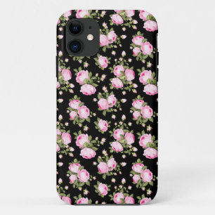 Funda Para iPhone 11 Las rosas rosas rosas rosas chic de Shabby son neg
