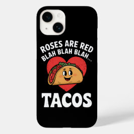 Funda Para iPhone 14 De Case-Mate Las Rosas Son Rojas Blah Tacos Divertido Día de Sa