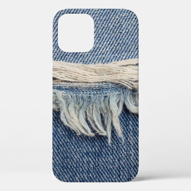 Funda De Case-Mate Para iPhone Las texturas rompieron el fondo de los jeans. (Reverso )