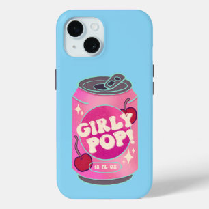 Funda Para iPhone 15 Lata de refresco de cereza pop femenino Rosa ret