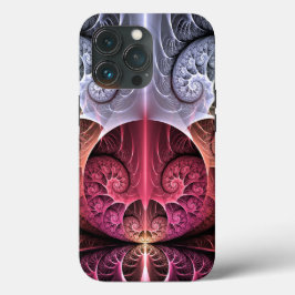 Funda Para iPhone 13 Pro Latido, Arte Fractal de Fantasía Surreal Abstracta
