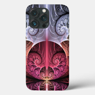Funda Para iPhone 13 Pro Latido, Arte fractal surrealista abstracto