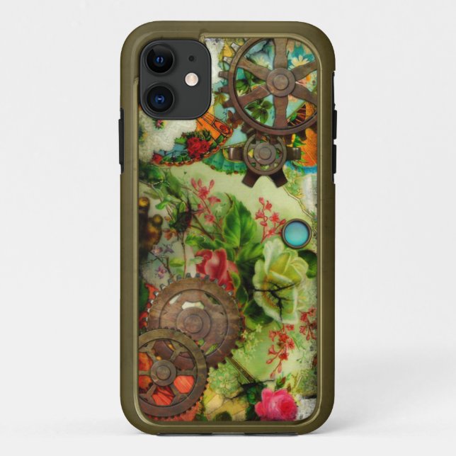 Funda De Case-Mate Para iPhone Latón enrrollado del Victorian (Reverso)