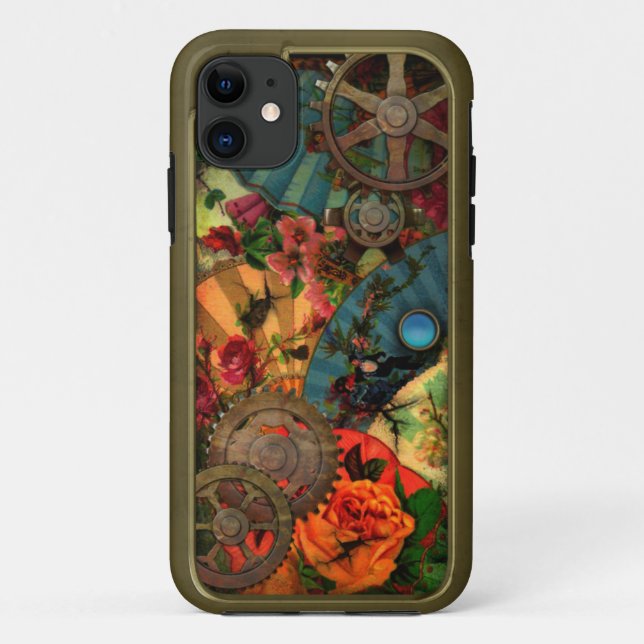 Funda De Case-Mate Para iPhone Latón enrrollado del Victorian (Reverso)