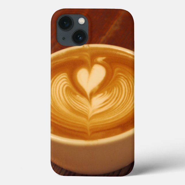 Funda De Case-Mate Para iPhone Latte Art Coffee Love (Reverso)