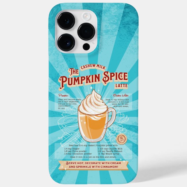 Funda De Case-Mate Para iPhone Latte de especias de calabaza veneciana - Poster d (Reverso)