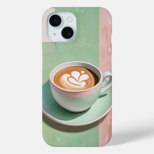 Funda De Case-Mate Para iPhone Latte de Pastel (Reverso )