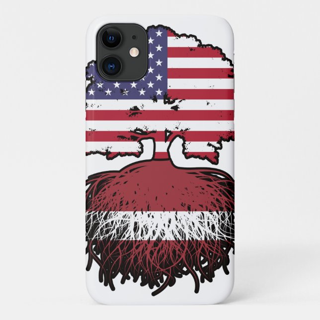 Funda De Case-Mate Para iPhone Latvia Latvian American USA United States America (Reverso)