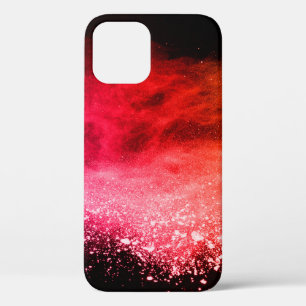 Funda Para iPhone 12 Launched colorful powder, isolated on black backgr