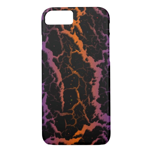 Funda De Case-Mate Para iPhone Lava espacial craqueada - Azul/Naranja (Reverso)