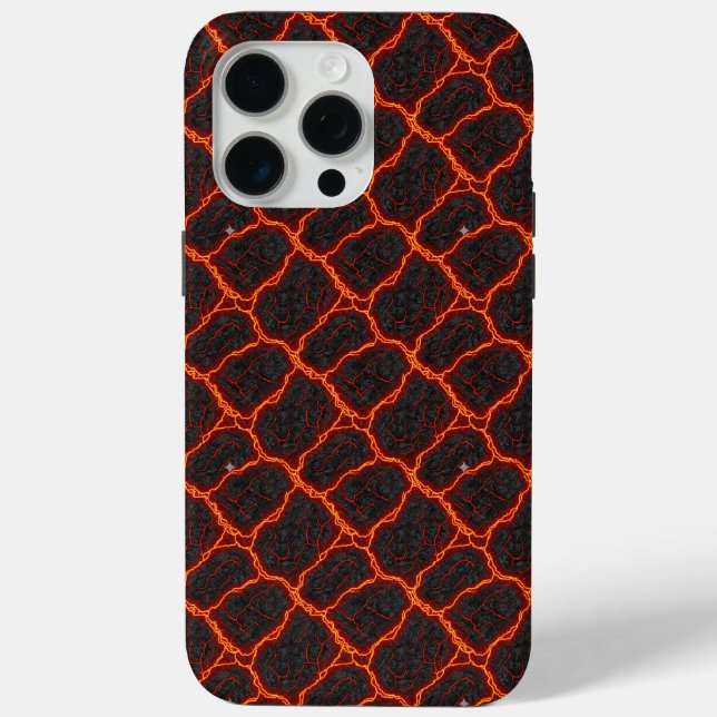Funda De Case-Mate Para iPhone Lava Flow Seamless Pattern (Reverso )