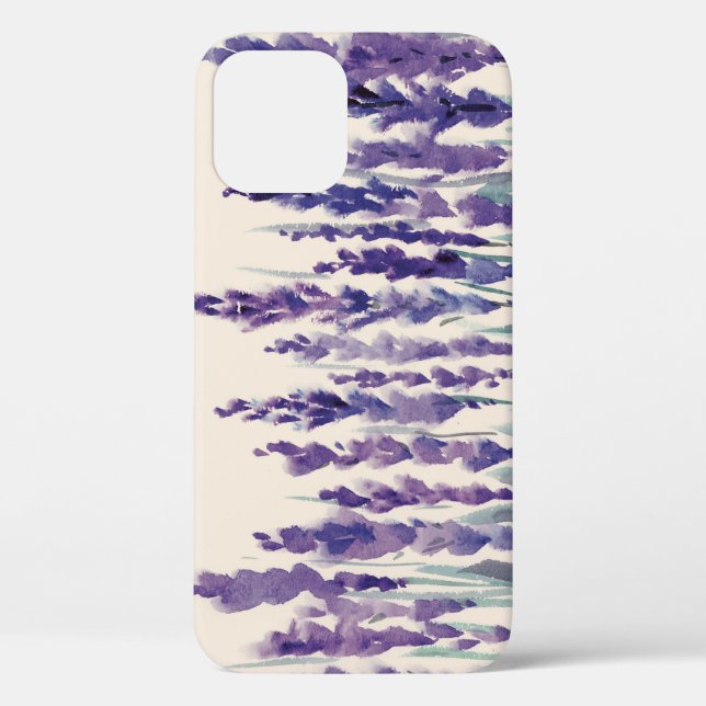 Funda De Case-Mate Para iPhone Lavanda francesa: Ilustracion acuarela (Reverso )