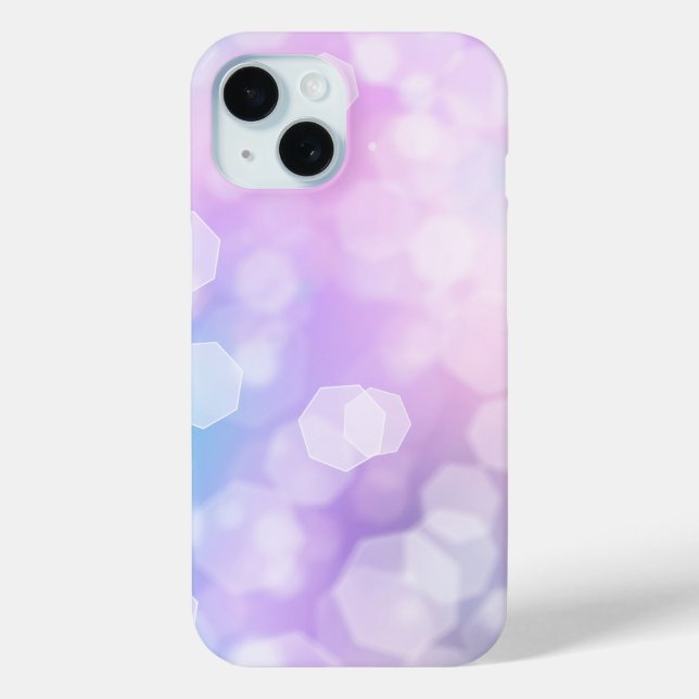 Funda De Case-Mate Para iPhone Lavanda glamorosaBokeh parkling (Reverso )