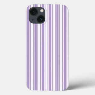 Funda Para iPhone 13 Lavanda rayas de caramelo morado y blanco Funda-Ma