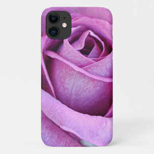 Funda Para iPhone 11 Lavanda Rosa púrpura Petales Caso de teléfono de a