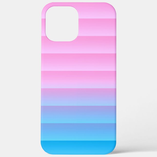 Funda De Case-Mate Para iPhone Lavanda turquesa de rayas - Gradiente de muchos co (Reverso )
