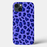 Lavender Blue Leopard Animal Print Skin Pattern