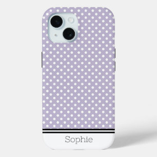 Funda Para iPhone 15 Lavender Dots Personalizado Samsung