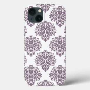 Funda Para iPhone 13 Lavender Elegant Damask