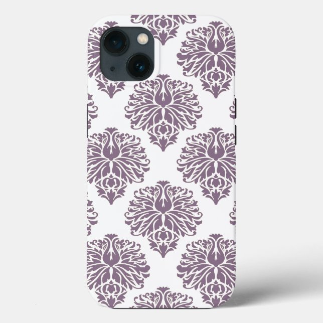 Funda De Case-Mate Para iPhone Lavender Elegant Damask (Reverso )