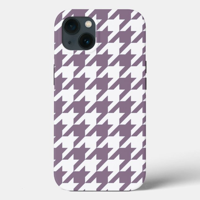 Funda De Case-Mate Para iPhone Lavender Elegant Houndstoth (Reverso )