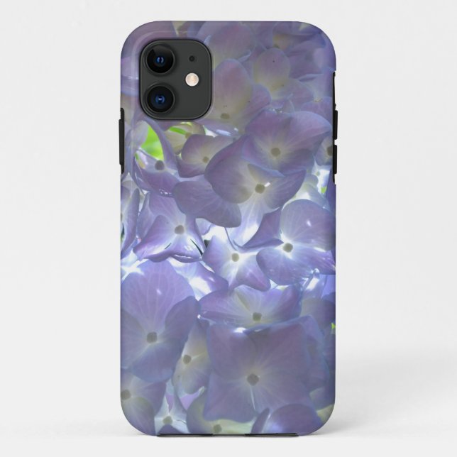 Funda De Case-Mate Para iPhone Lavender Hydrangeas flores púrpuras (Reverso)