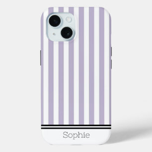 Funda Para iPhone 15 Lavender Stripes Personalizado Samsung