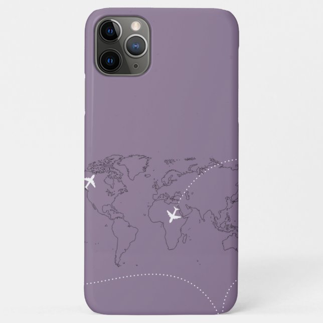 Funda De Case-Mate Para iPhone Lavender World Map iPhone 11 Pro Case  (Reverso)