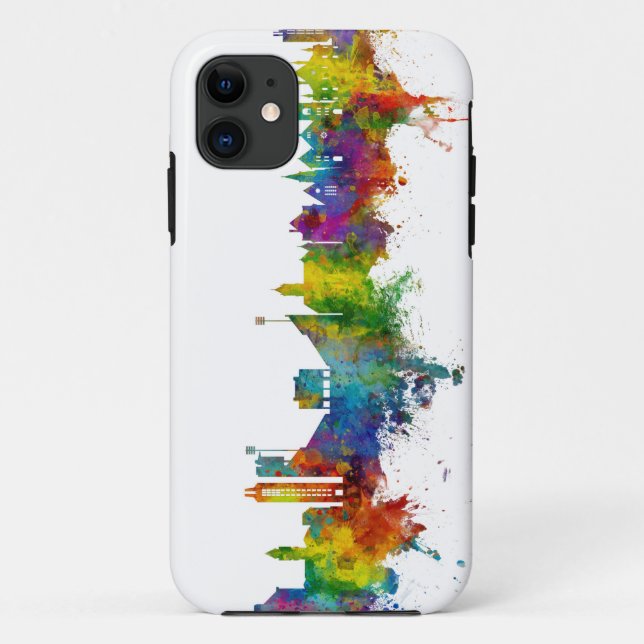Funda De Case-Mate Para iPhone Lawrence Kansas Skyline (Reverso)