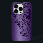 title_seo2 Lazo púrpura de aluminio cepillado metálico<br><div class="desc">Tonos púrpuras profundas de aluminio metálico cepillado con encaje floral morado más oscuro. Disponible en otros productos y 8 colores diferentes.</div>