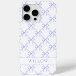 Funda Para iPhone 15 Pro Max Lazos de Acuarela de Coqueta Morada