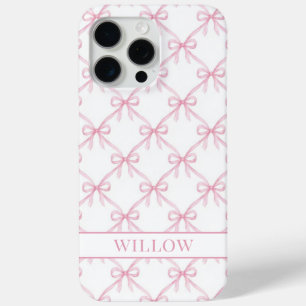 Funda Para iPhone 15 Pro Max Lazos de acuarela de coqueta rosa