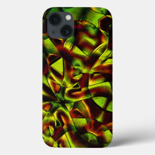 Funda Para iPhone 13 Lazos deformados de lazos verdes quemados