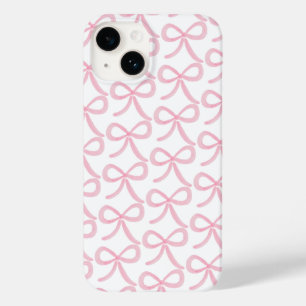 Funda Para iPhone 14 De Case-Mate Lazos rosados Coquette Preppy
