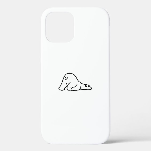 Funda De Case-Mate Para iPhone Lazy Cute Polar Oso Animal Lover (Reverso )